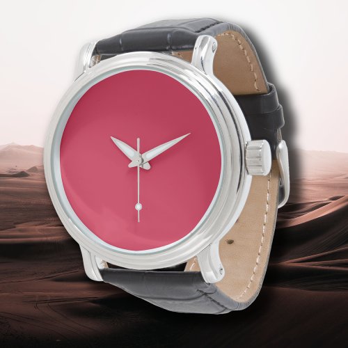 Crimson Solid Color  Classic  Elegant  Trendy  Watch