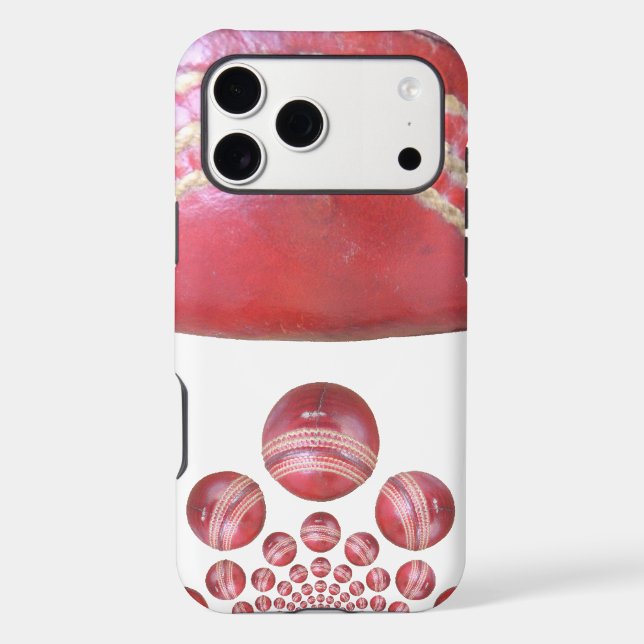 Crimson Spin – A Beautiful Red Cricket Ball Arti Case-Mate iPhone Case (Back)