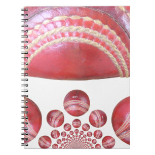Crimson Spin – A Beautiful Red Cricket Ball Arti Notebook