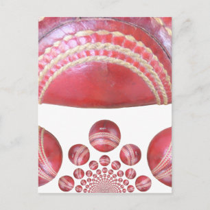 Crimson Spin – A Beautiful Red Cricket Ball Arti Postcard