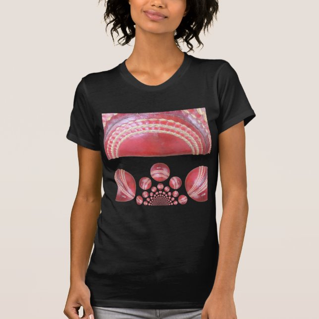 Crimson Spin – A Beautiful Red Cricket Ball Arti T-Shirt (Front)