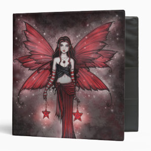 Crimson Star Christmas Fairy Binder