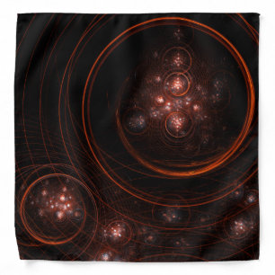 Crimson Starlight Orbits Abstract Cosmic Art Bandana