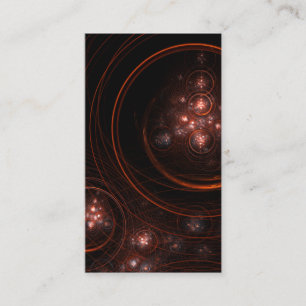 Crimson Starlight Orbits Abstract Cosmic Art Business Card