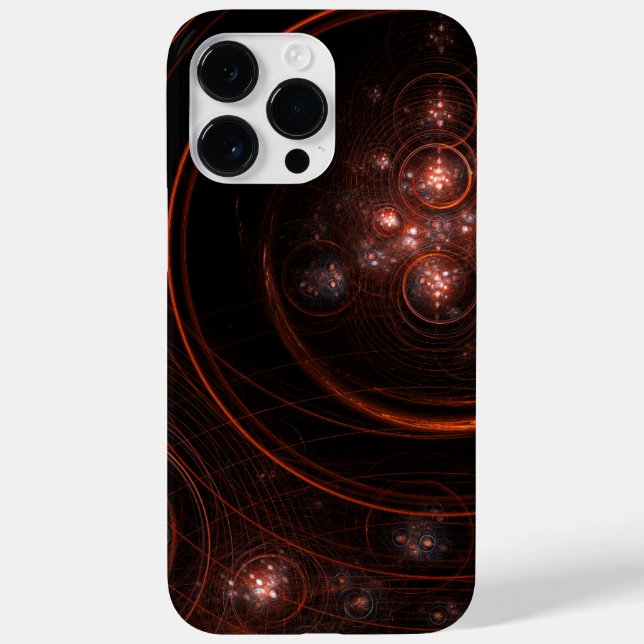 Crimson Starlight Orbits Abstract Cosmic Art Case-Mate iPhone Case (Back)