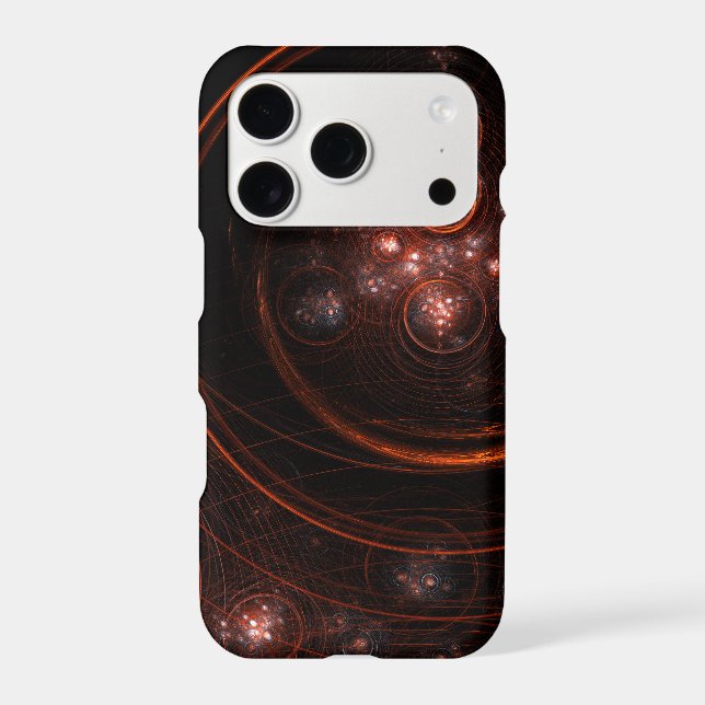 Crimson Starlight Orbits Abstract Cosmic Art Case-Mate iPhone Case (Back)