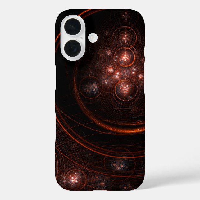 Crimson Starlight Orbits Abstract Cosmic Art Case-Mate iPhone Case (Back)