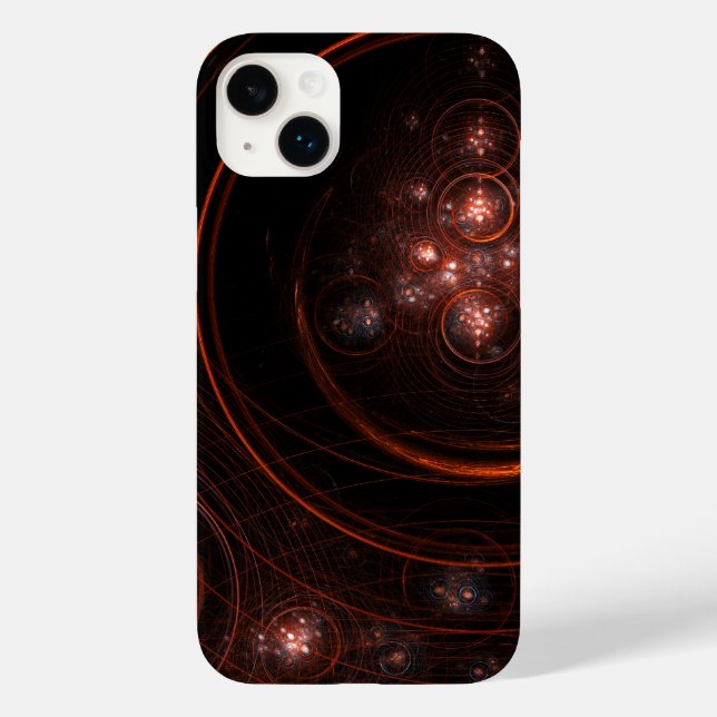 Crimson Starlight Orbits Abstract Cosmic Art Case-Mate iPhone Case (Back)