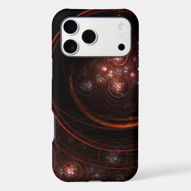 Crimson Starlight Orbits Abstract Cosmic Art Case-Mate iPhone Case (Back)
