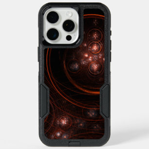 Crimson Starlight Orbits Abstract Cosmic Art iPhone 15 Pro Max Case