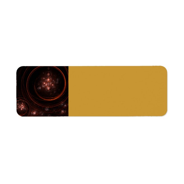Crimson Starlight Orbits Abstract Cosmic Art Label (Front)