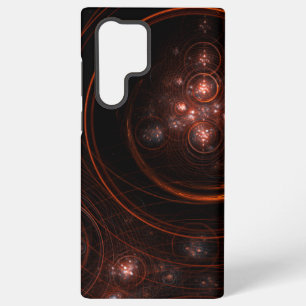 Crimson Starlight Orbits Abstract Cosmic Art Samsung Galaxy S22 Ultra Case