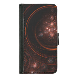 Crimson Starlight Orbits Abstract Cosmic Art Wallet Phone Case For Samsung Galaxy S5
