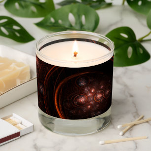 Crimson Starlight Orbits Abstract Cosmic Art Scented Candle