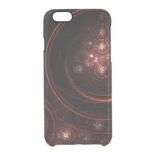 Crimson Starlight Orbits Abstract Cosmic Art Clear iPhone 6/6S Case