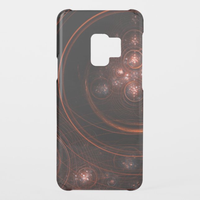 Crimson Starlight Orbits Abstract Cosmic Art Uncommon Samsung Galaxy Case (Back)