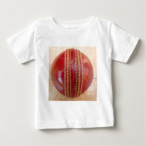 Crimson Stitch Focus: Close-Up of Cricket's Heart Baby T-Shirt