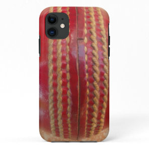 Crimson Stitch Focus: Close-Up of Cricket's Heart iPhone 11 Case