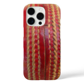 Crimson Stitch Focus: Close-Up of Cricket's Heart iPhone 16 Pro Case