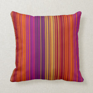 Crimson Stripe Throw Pillow