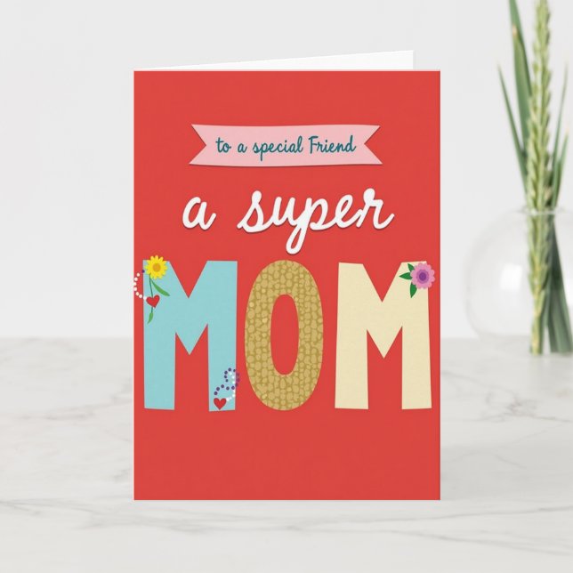 Crimson Super Mom Card (Front)