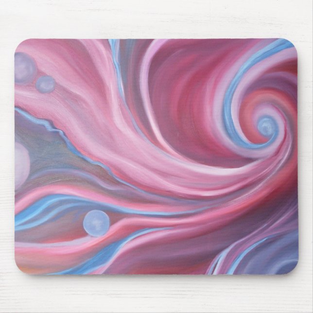 Crimson Swirl Mouse Pad (Front)