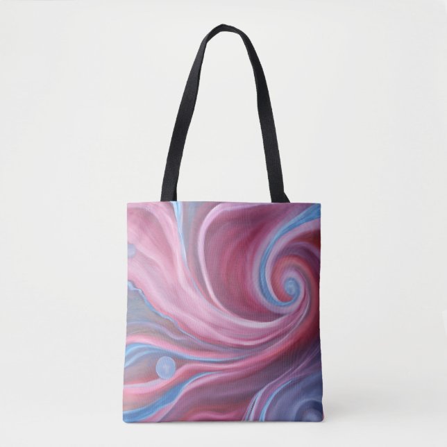 Crimson Swirl Tote Bag (Front)