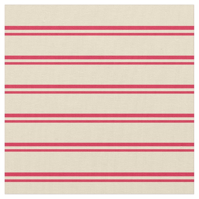 Crimson & Tan Pattern Fabric (Close Up)