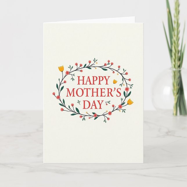 Crimson Text Mothers Day Art Card (Front)