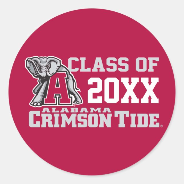 Crimson Tide Class Year w/ Big Al Classic Round Sticker (Front)