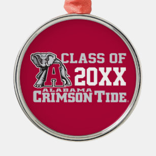Crimson Tide Class Year w/ Big Al Metal Ornament