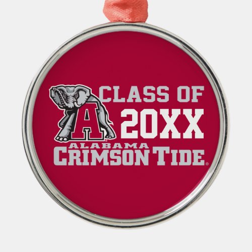 Crimson Tide Class Year w Big Al Metal Ornament
