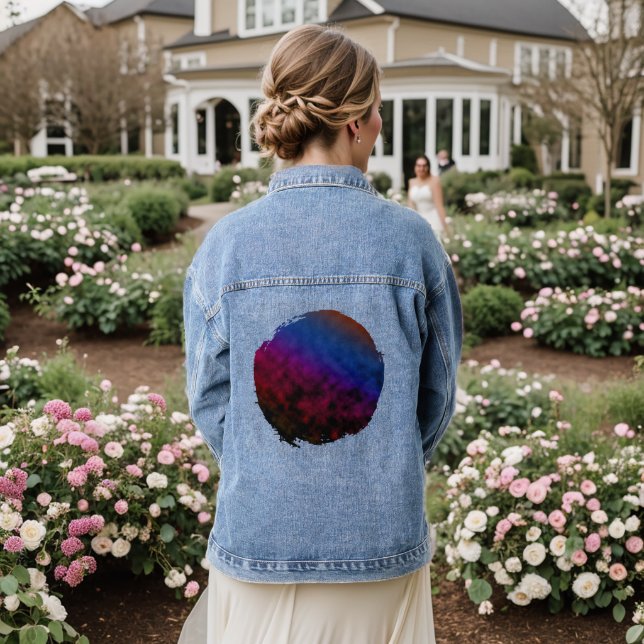 Crimson to Cosmos Denim Jacket (Wedding Back)
