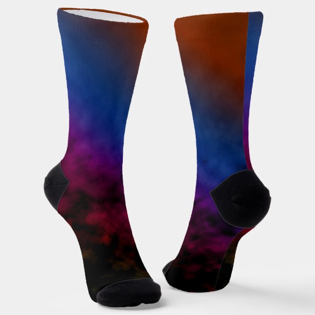Crimson to Cosmos Socks (Angled)