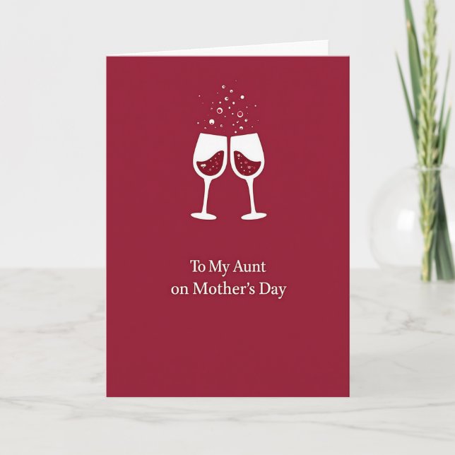 Crimson Toast Aunt Mothers Day Card (Front)