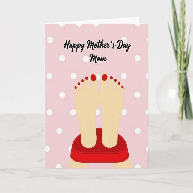 Crimson Toes Mothers Day Card (Front)