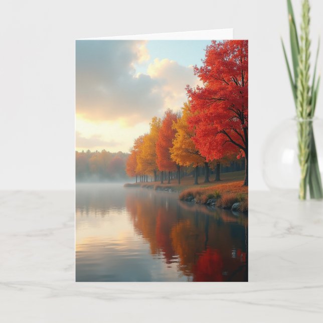 Crimson Trees Fathers Day Scene Card (Front)