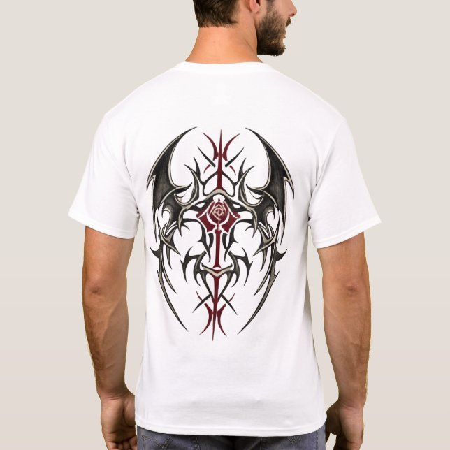 Crimson Tribal Blade T-Shirt (Back)
