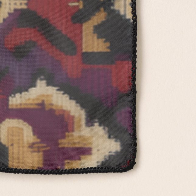 Crimson Tribal Luxe Chiffon Scarf (Detail)
