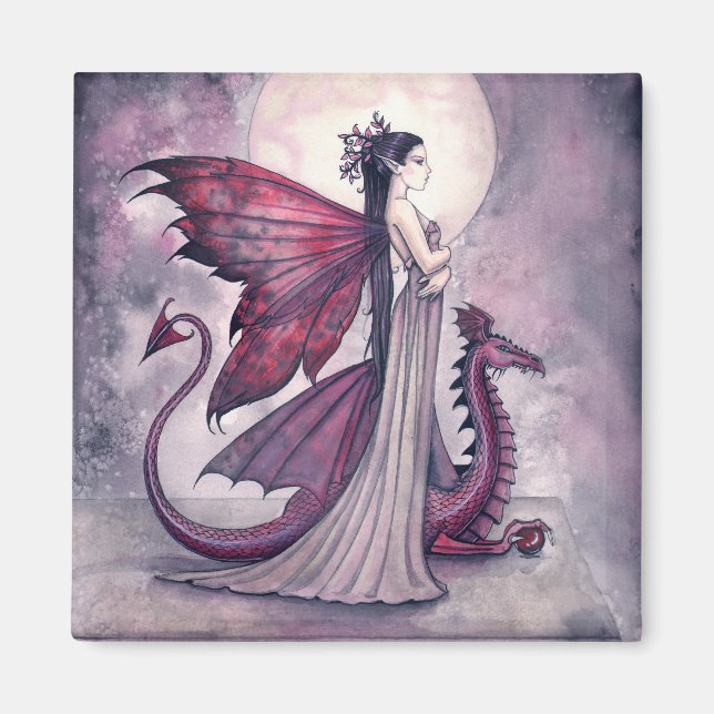 Crimson Twilight Fairy and Dragon Magnet (Front)