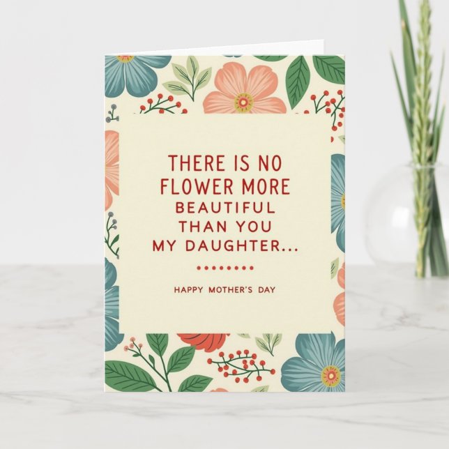 Crimson Type Mothers Day Card (Front)