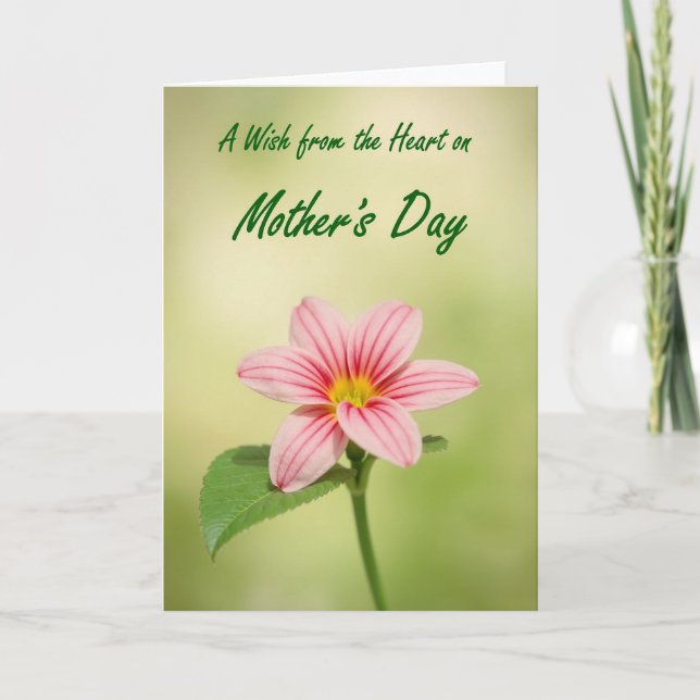 Crimson Veined Mothers Day Card (Front)