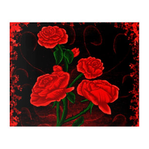 Crimson Velvet Dreams Acrylic Print