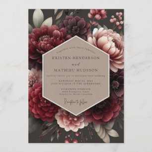 Crimson Velvet Wedding Invitation