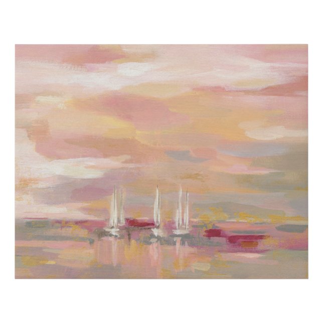 Crimson Waves Faux Canvas Print (Front)