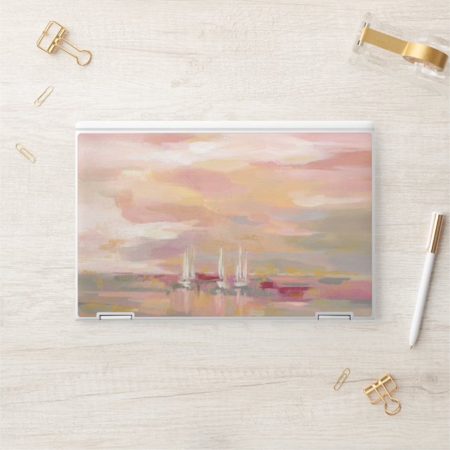 Crimson Waves HP Laptop Skin (Desk)