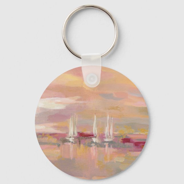 Crimson Waves Keychain (Front)