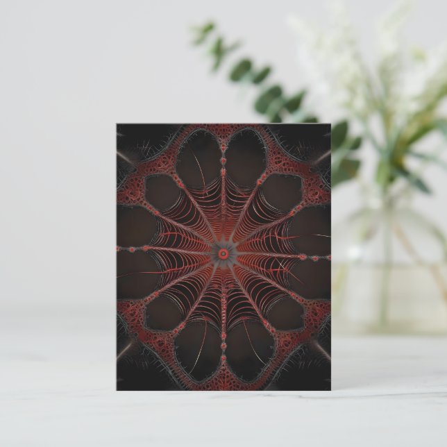 Crimson Web: Fractal Dance with the Redback Spider (Standing Front)