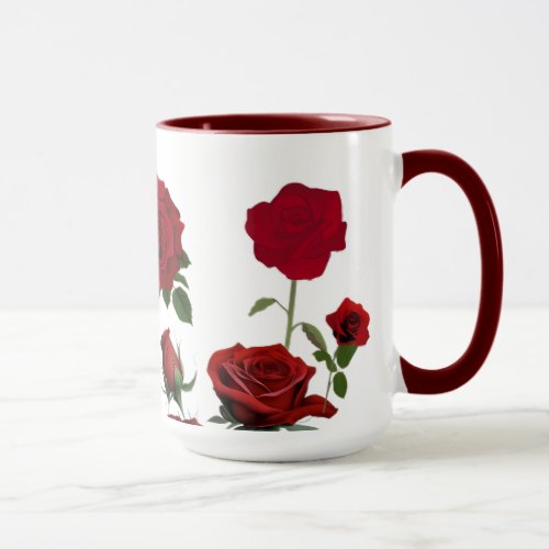 Crimson Whispers Red Rose  Mug