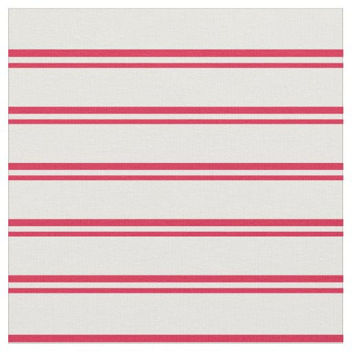 Crimson & White Colored Lines Pattern Fabric